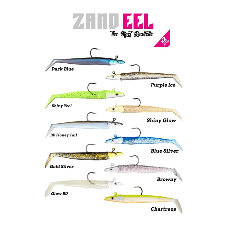 Fujin Zand Eel 11cm 7gr-14gr Double Body+Head Silikon Balık BLUE SILVER