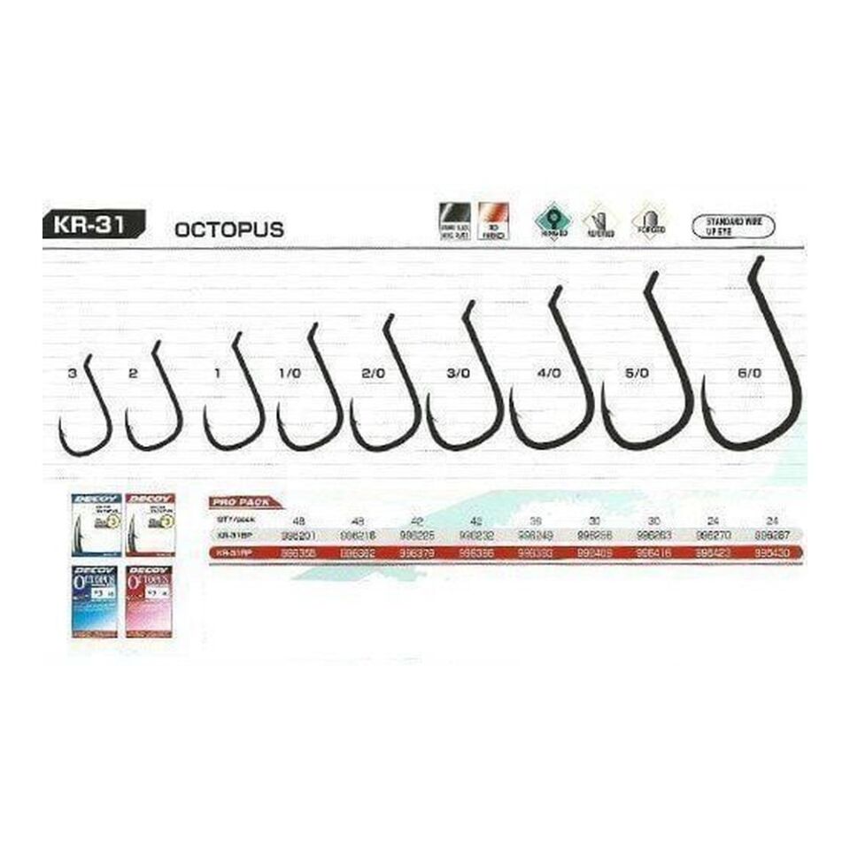 DECOY KR-31B Octopus Pro Pack Canlı Kalamar Takımı İğnesi - Sübye Takımı İğnesi 4/0