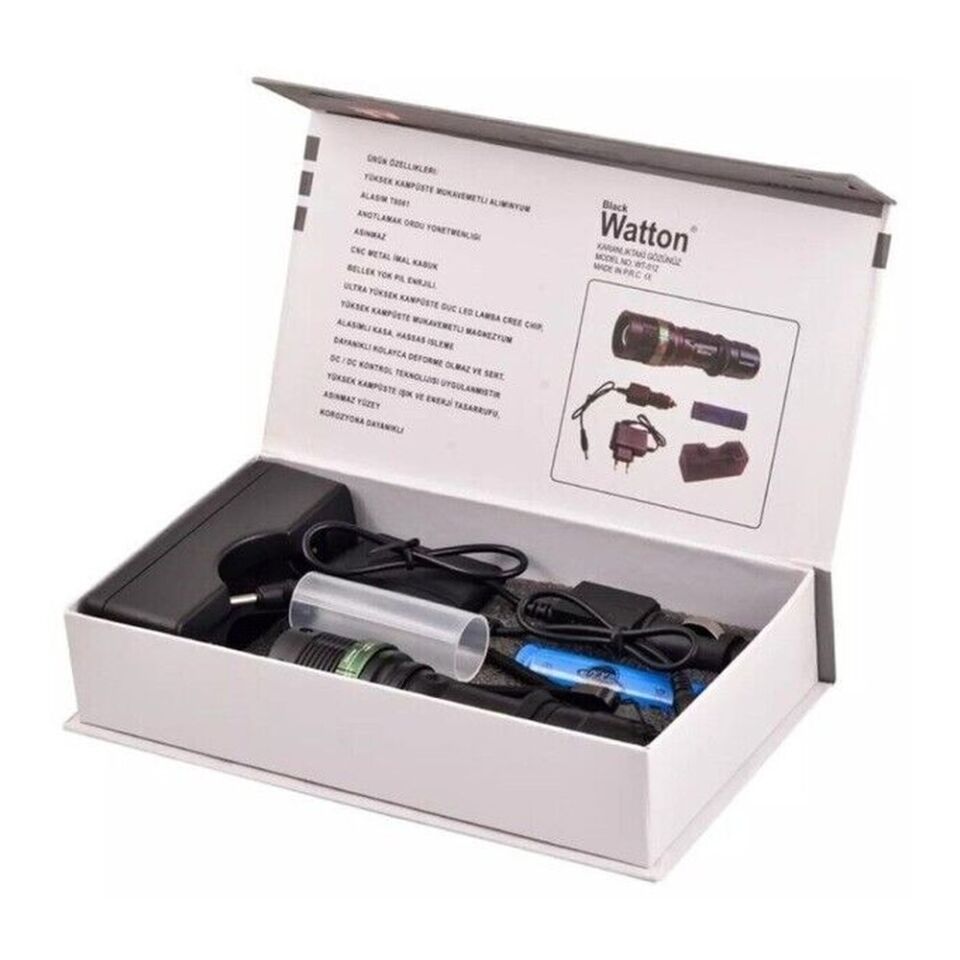 Watton Uzun Menzilli Zoomlu LED El Feneri WT-012