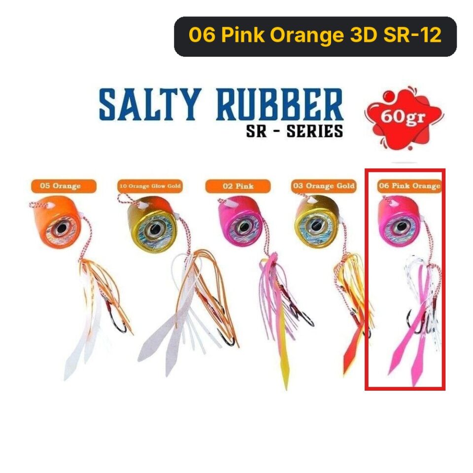 Fujin Salty Rubber 60gr SR Serisi Tai Rubber Set 06 Pink Orange 3D SR-12