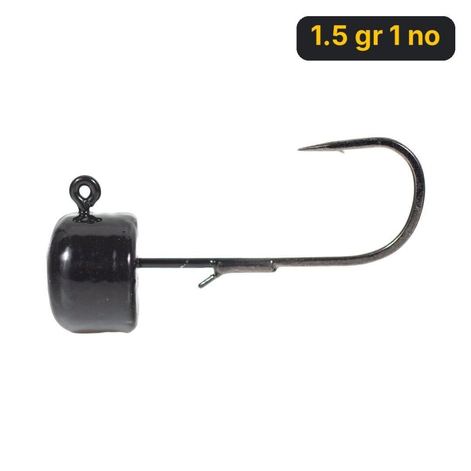 Ryuji Drop Jig Head Siyah ( 3 Adet) 1.5 gr 1 no