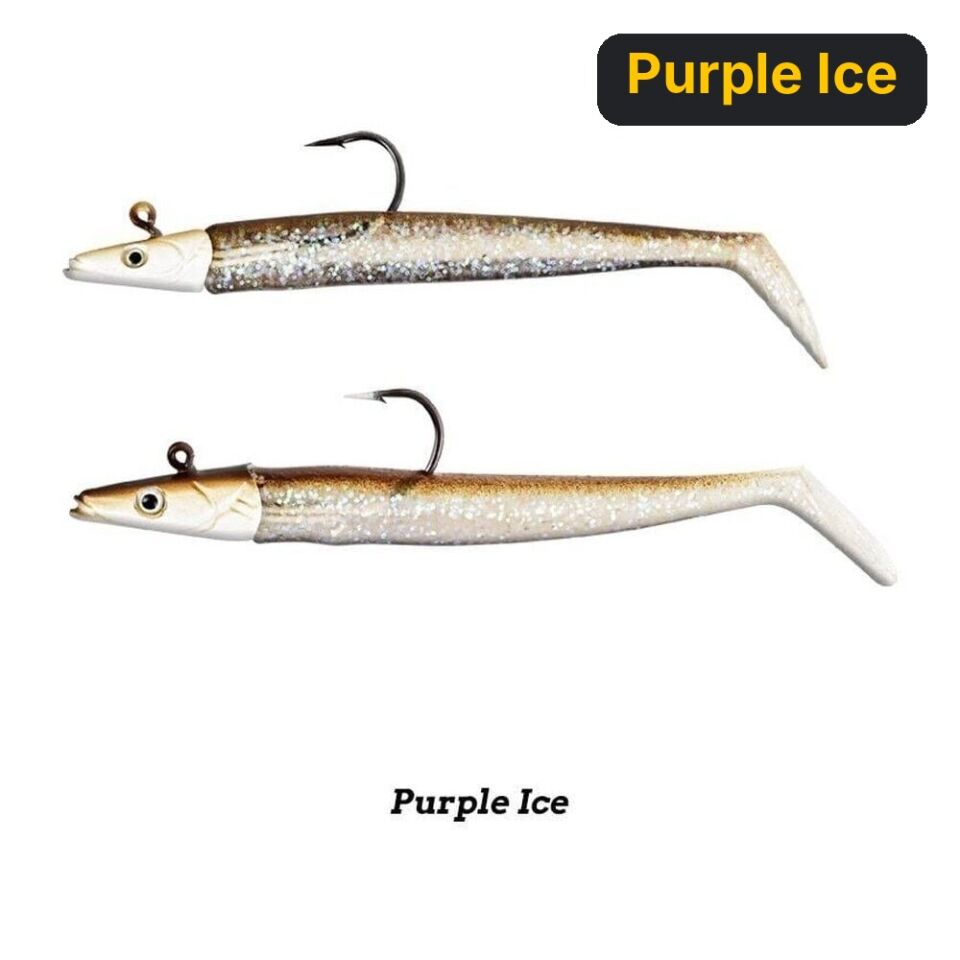 Fujin Zand Eel 11cm 7gr-14gr Double Body+Head Silikon Balık Purple Ice