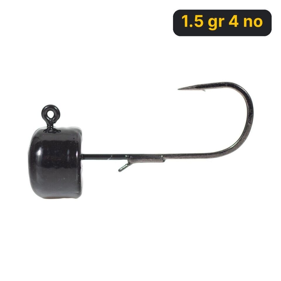 Ryuji Drop Jig Head Siyah ( 3 Adet) 1.5 gr 4 no