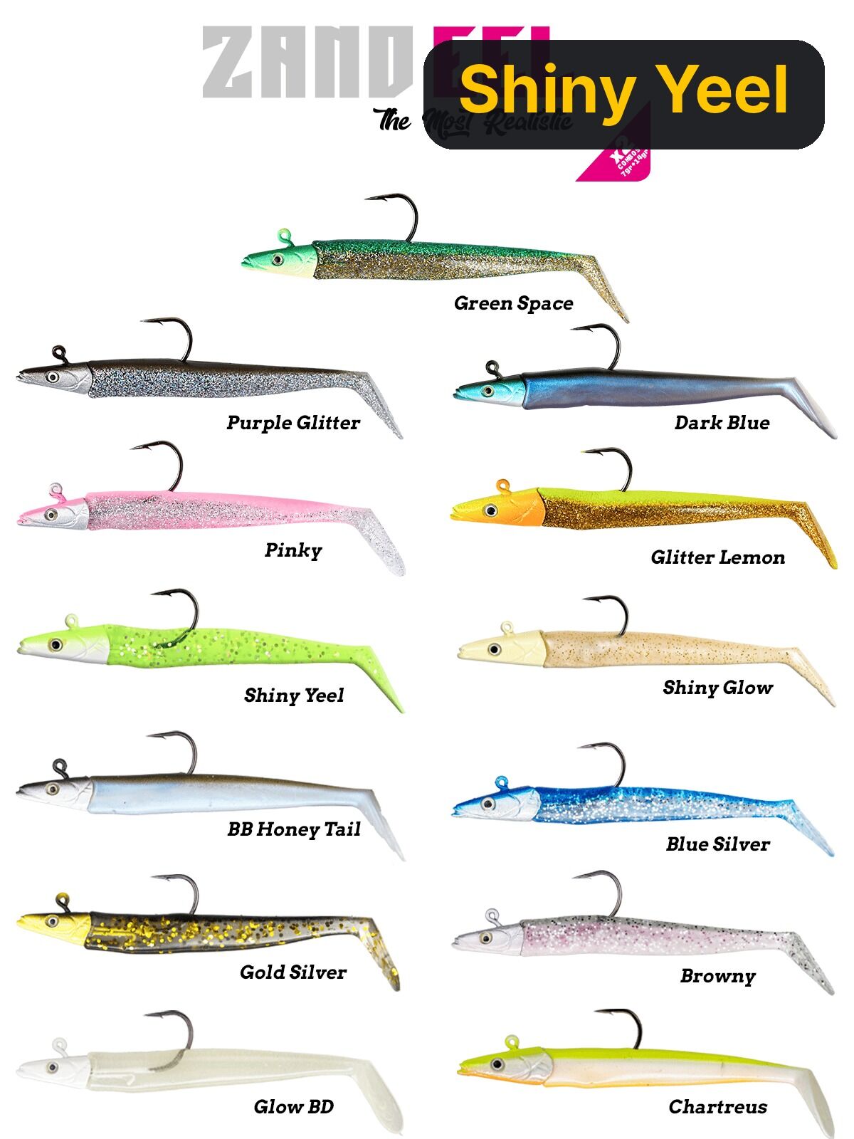 Fujin Zand Eel 11cm 7gr-14gr Double Body+Head Silikon Balık Shiny Yeel