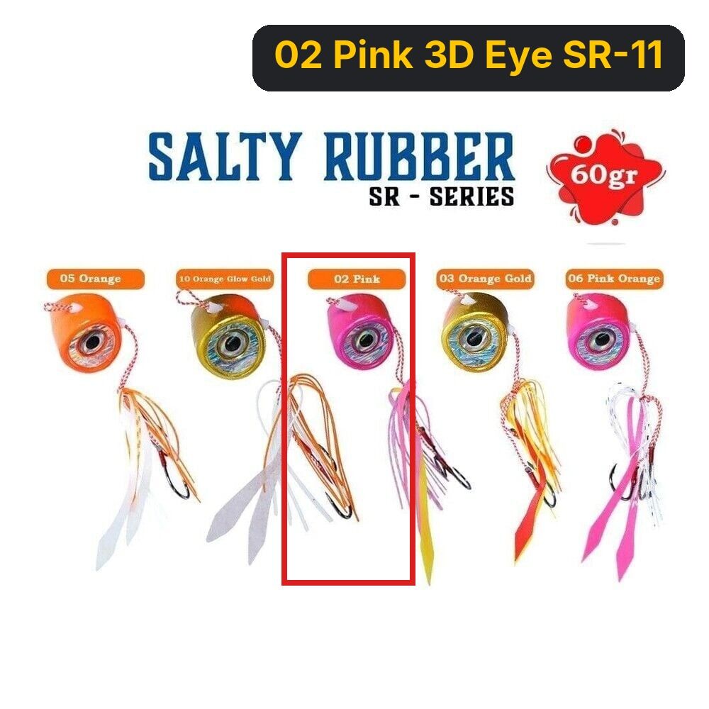 Fujin Salty Rubber 60gr SR Serisi Tai Rubber Set 02 Pink 3D Eye SR-11