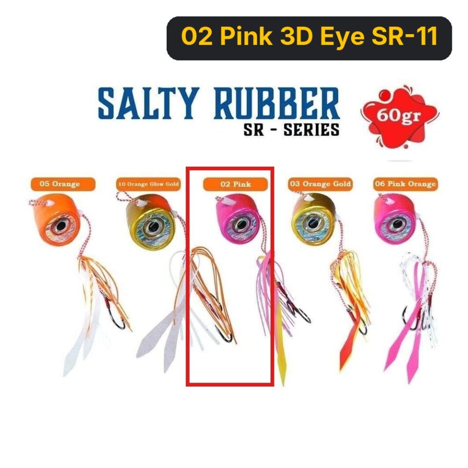 Fujin Salty Rubber 60gr SR Serisi Tai Rubber Set 02 Pink 3D Eye SR-11