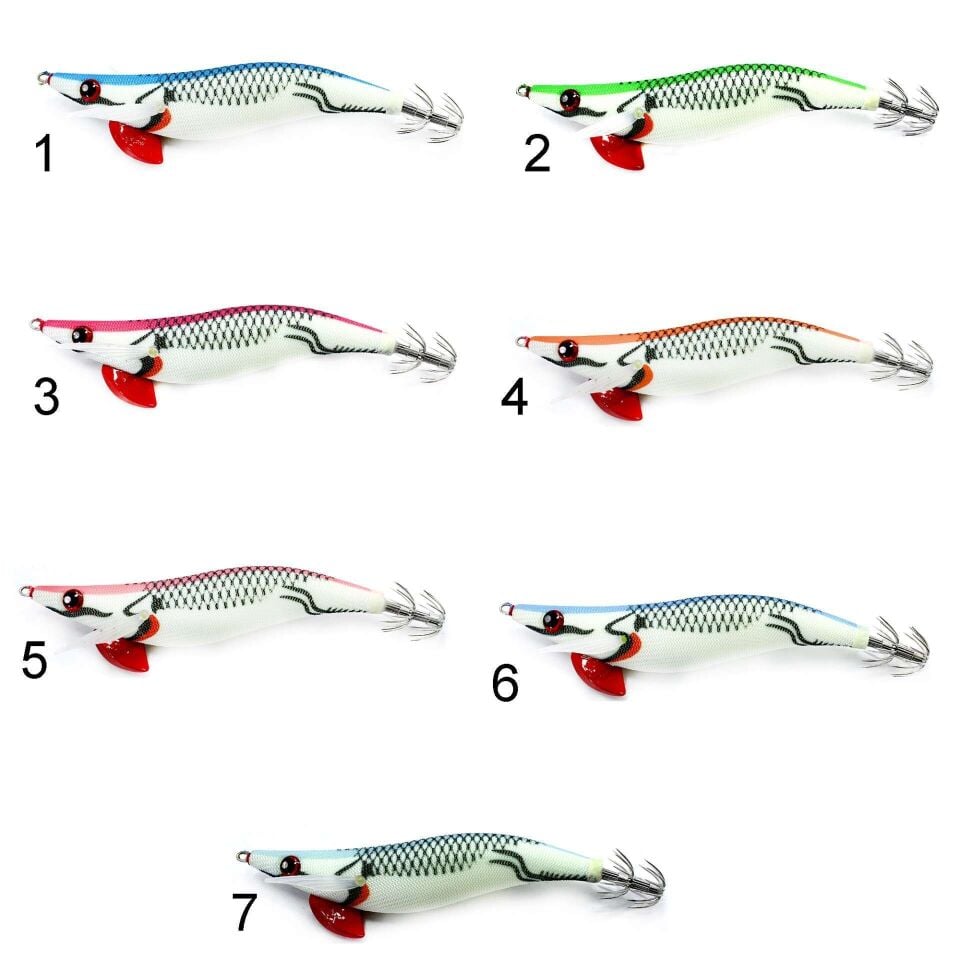 Captain 3031 12cm Casting Bilyeli Squid Size 3.5 18gr Kalamar Zokası