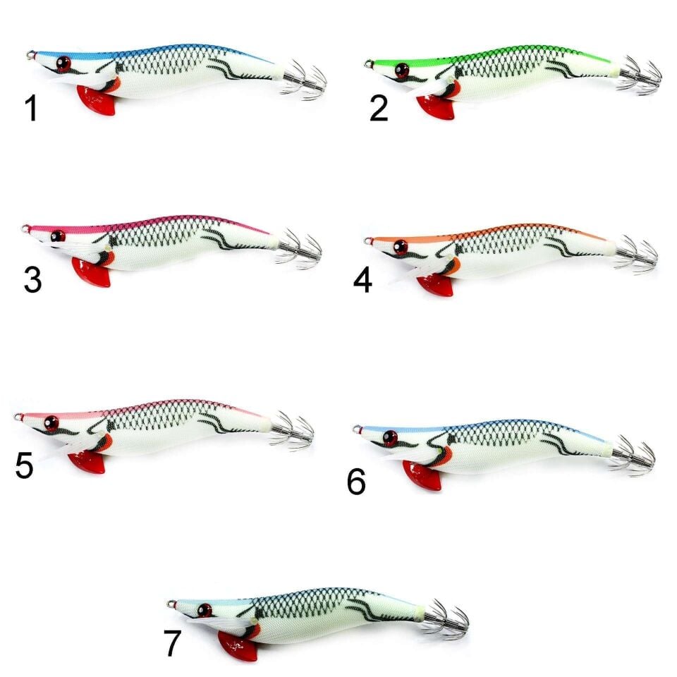 Captain 3031 12cm Casting Bilyeli Squid Size 3.5 18gr Kalamar Zokası