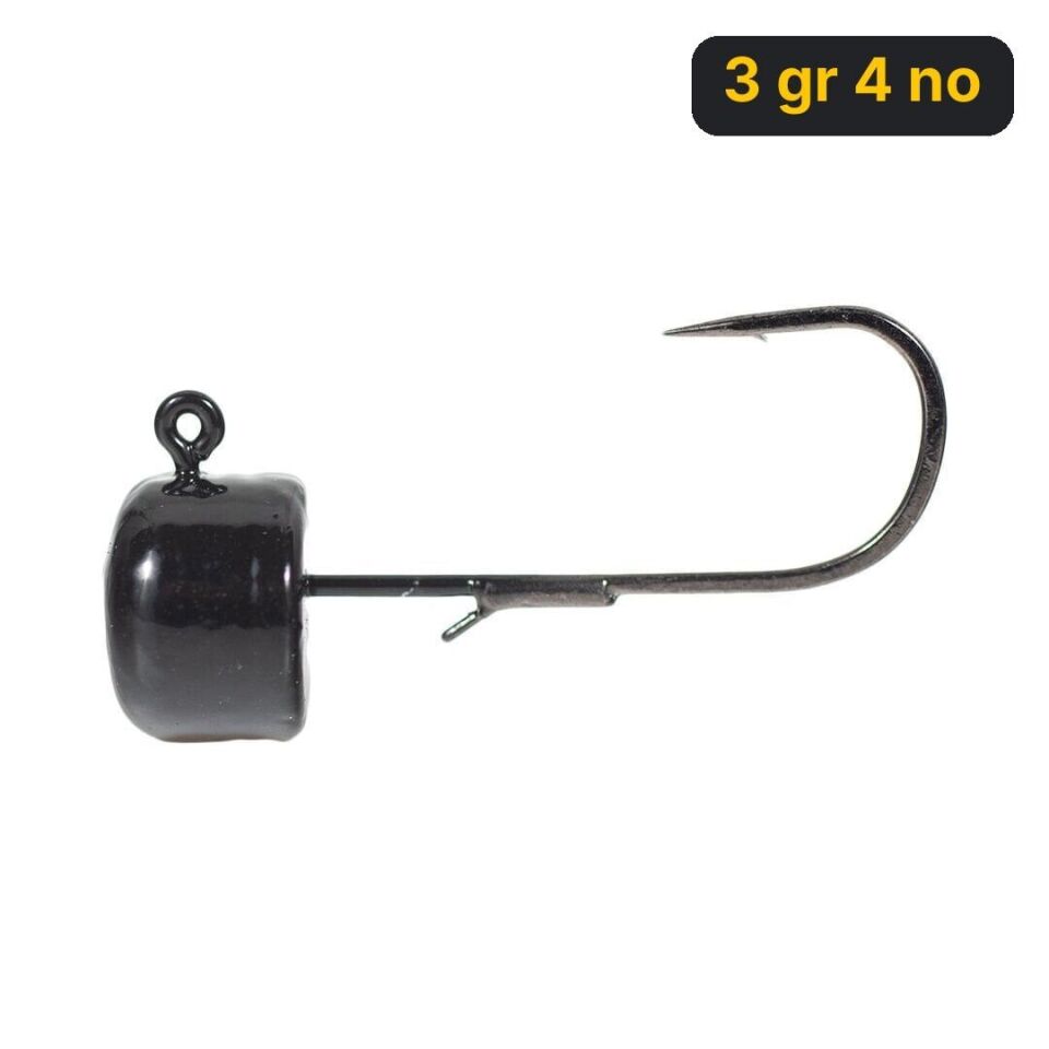 Ryuji Drop Jig Head Siyah ( 3 Adet) 3 gr 4 no