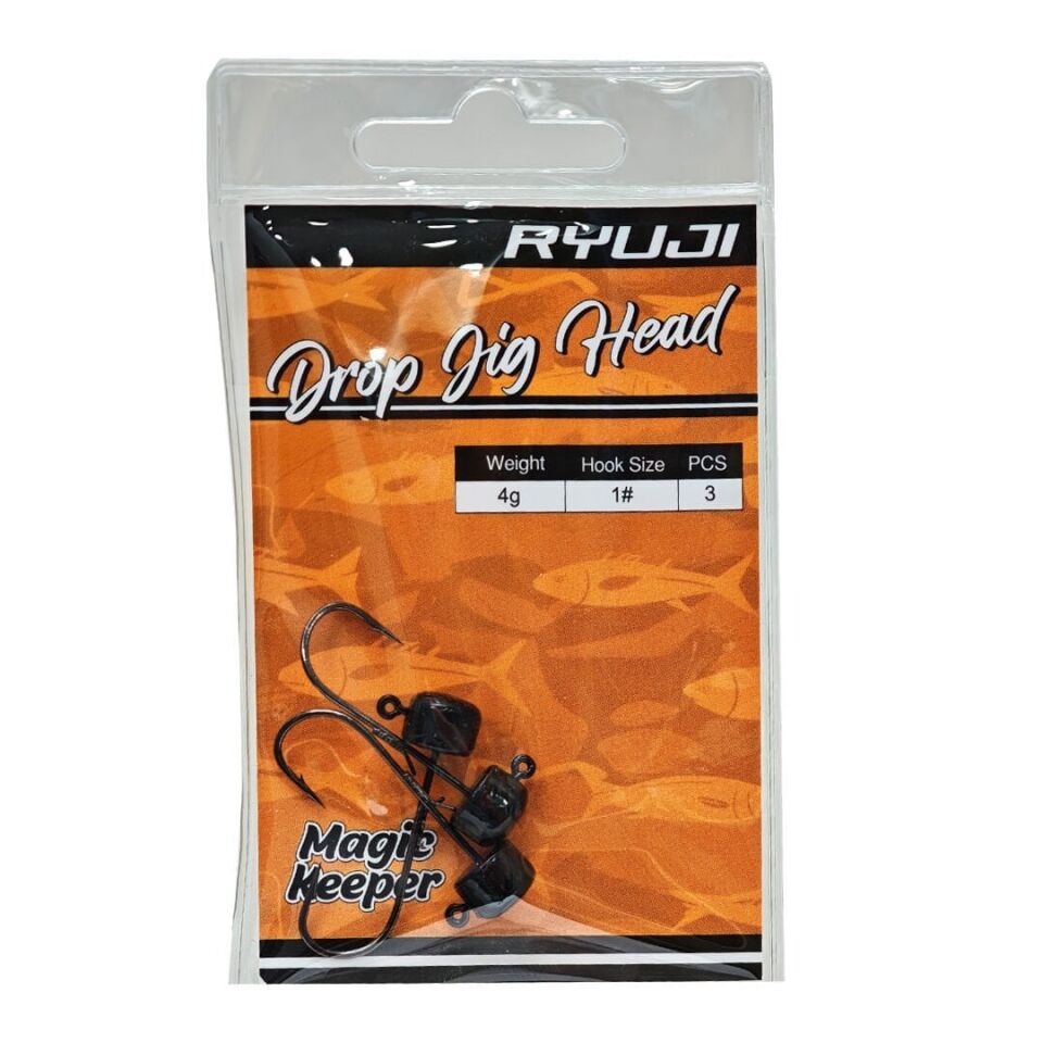 Ryuji Drop Jig Head Siyah ( 3 Adet) 4 gr 4 no