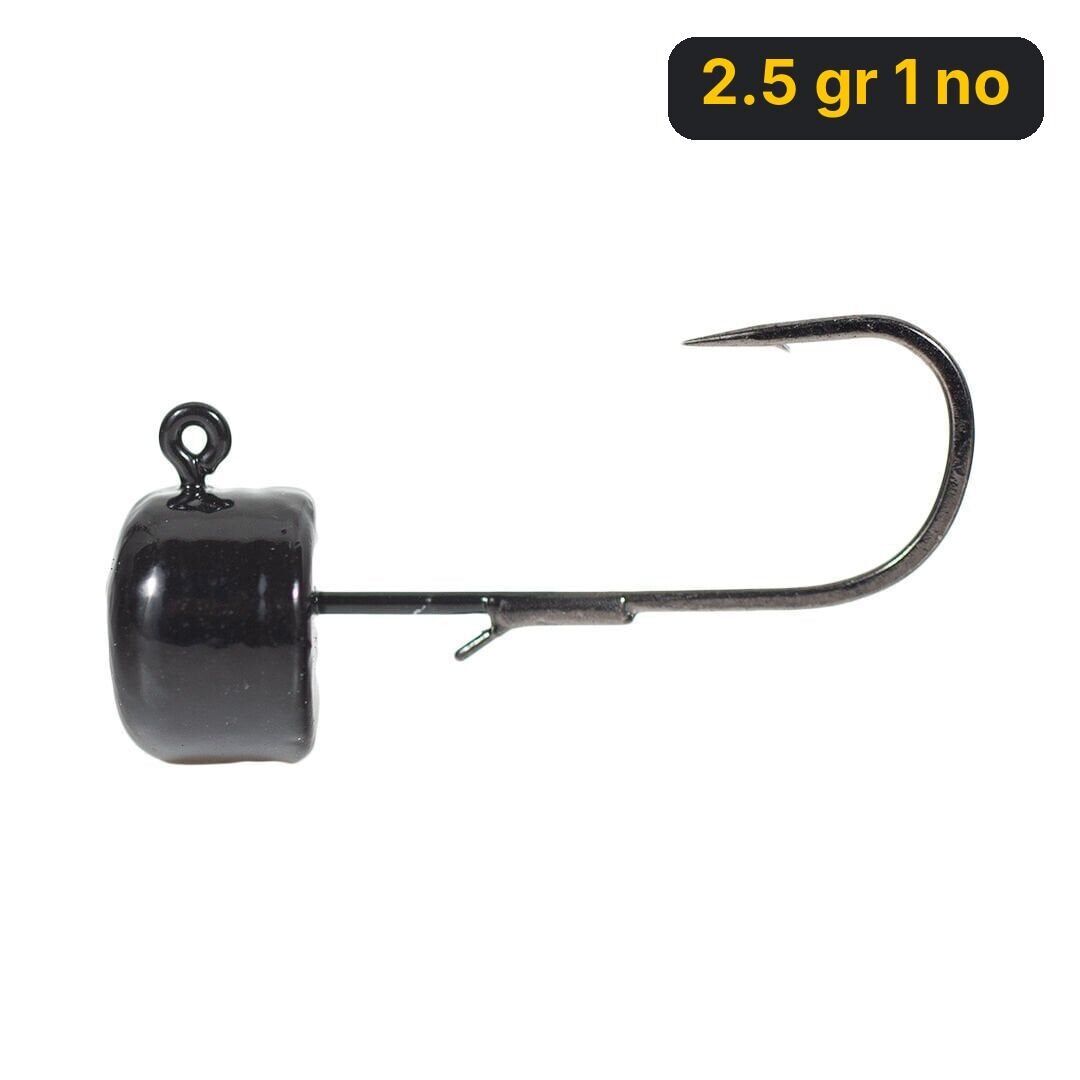 Ryuji Drop Jig Head Siyah ( 3 Adet) 2.5 gr 1 no