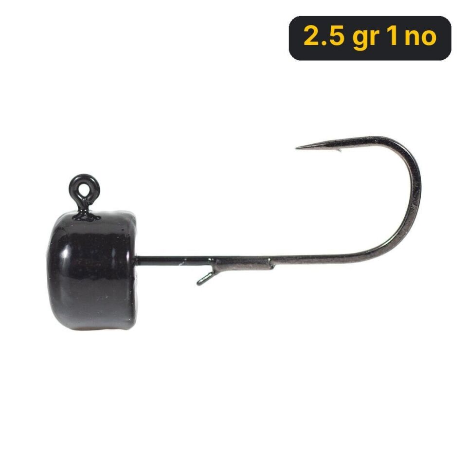 Ryuji Drop Jig Head Siyah ( 3 Adet) 2.5 gr 1 no