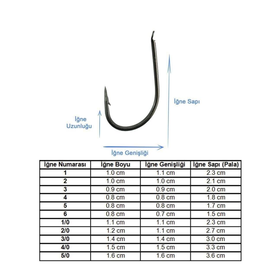 Marlin 505 Siyah Nikel Olta İğnesi 2/0