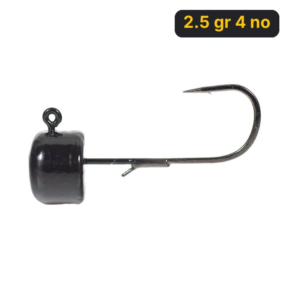 Ryuji Drop Jig Head Siyah ( 3 Adet) 2.5 gr 4 no