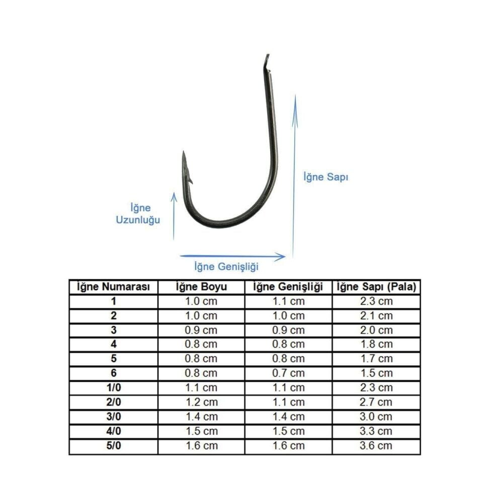 Marlin 505 Siyah Nikel Olta İğnesi 3/0