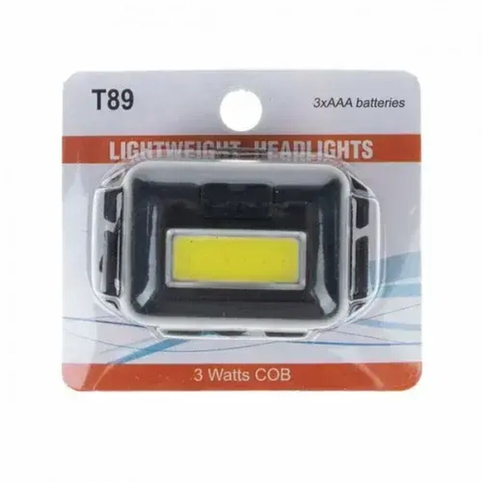 Headlamp T-89 3 Watt Cob Ledli AAA Pilli Mini Kafa Lambası Feneri