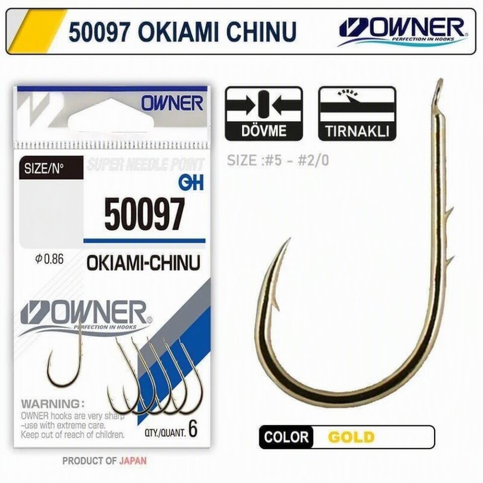 Owner 50097 Okiami-Chinu Gold İğne