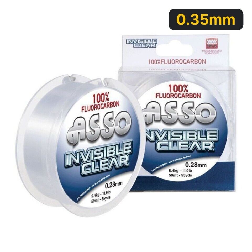 Asso Invisible Clear %100 Fluorocarbon Misina 50 Metre 0.35mm