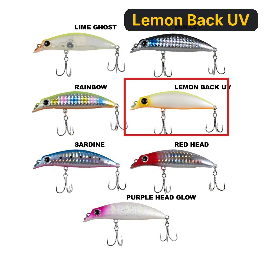 Ryuji Sasume 7.5cm 8gr Maket Balık Lemon Back UV