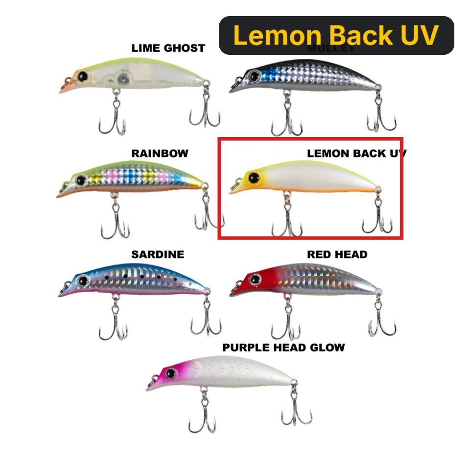 Ryuji Sasume 7.5cm 8gr Maket Balık Lemon Back UV