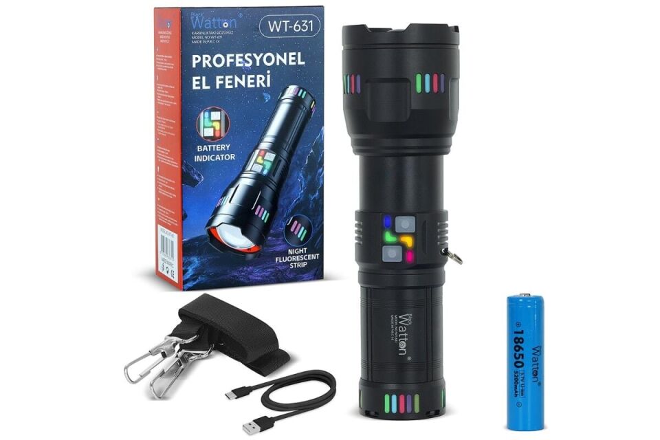 Watton 30000 Lümen Profesyonel El Feneri WT-631
