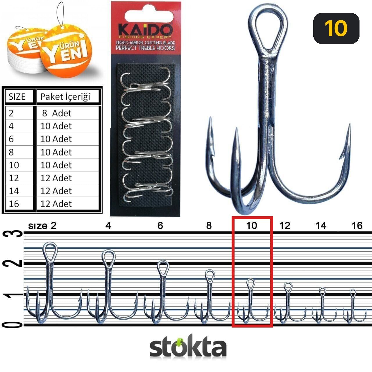 Kaido 9882 Üçlü Çarpma İğne 10