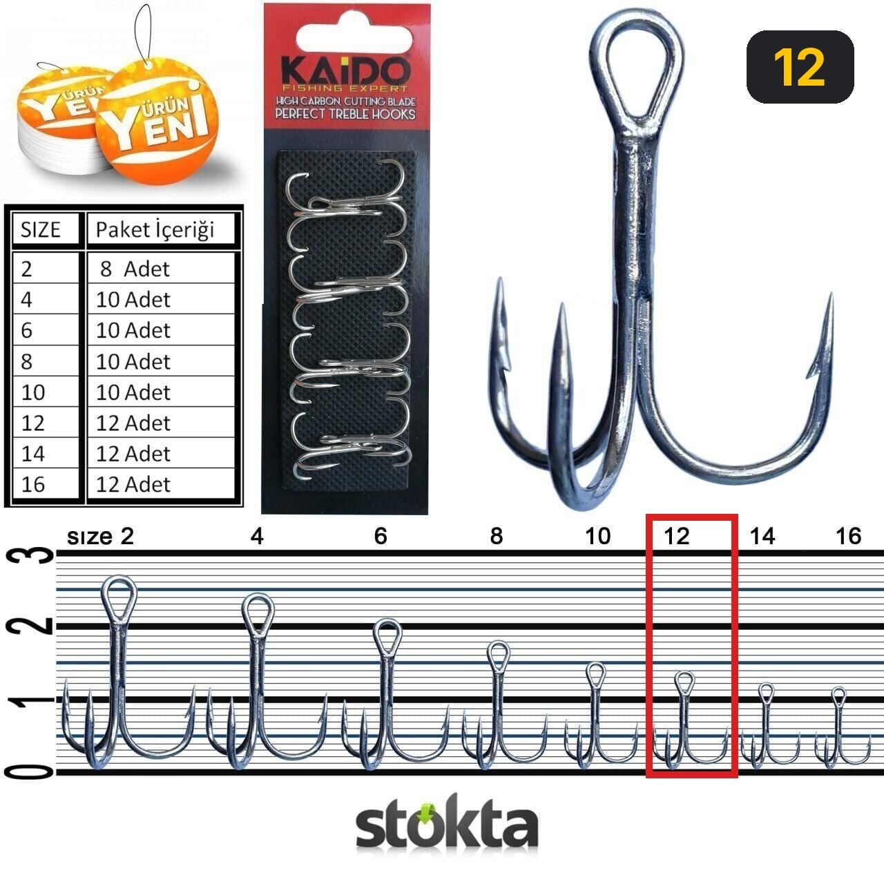 Kaido 9882 Üçlü Çarpma İğne 12