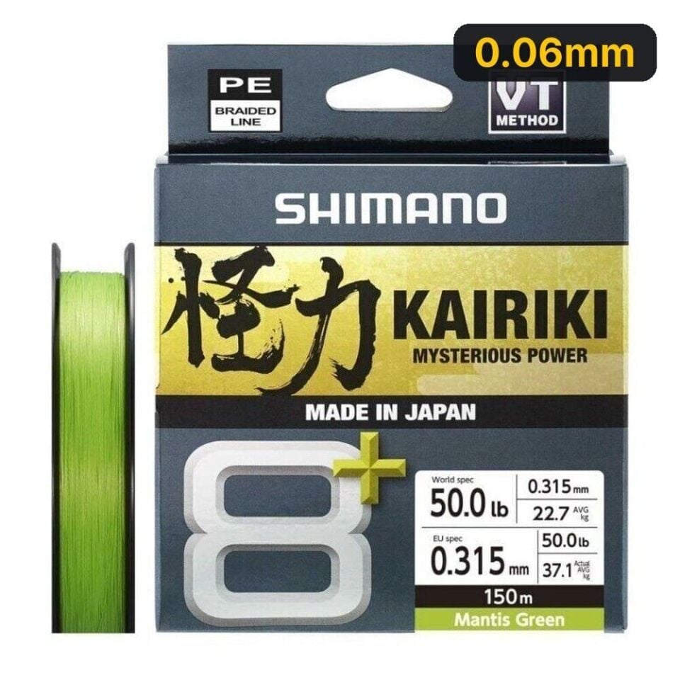 Shimano Kairiki 8+ 150m Mantis Green Örgü İp Misina