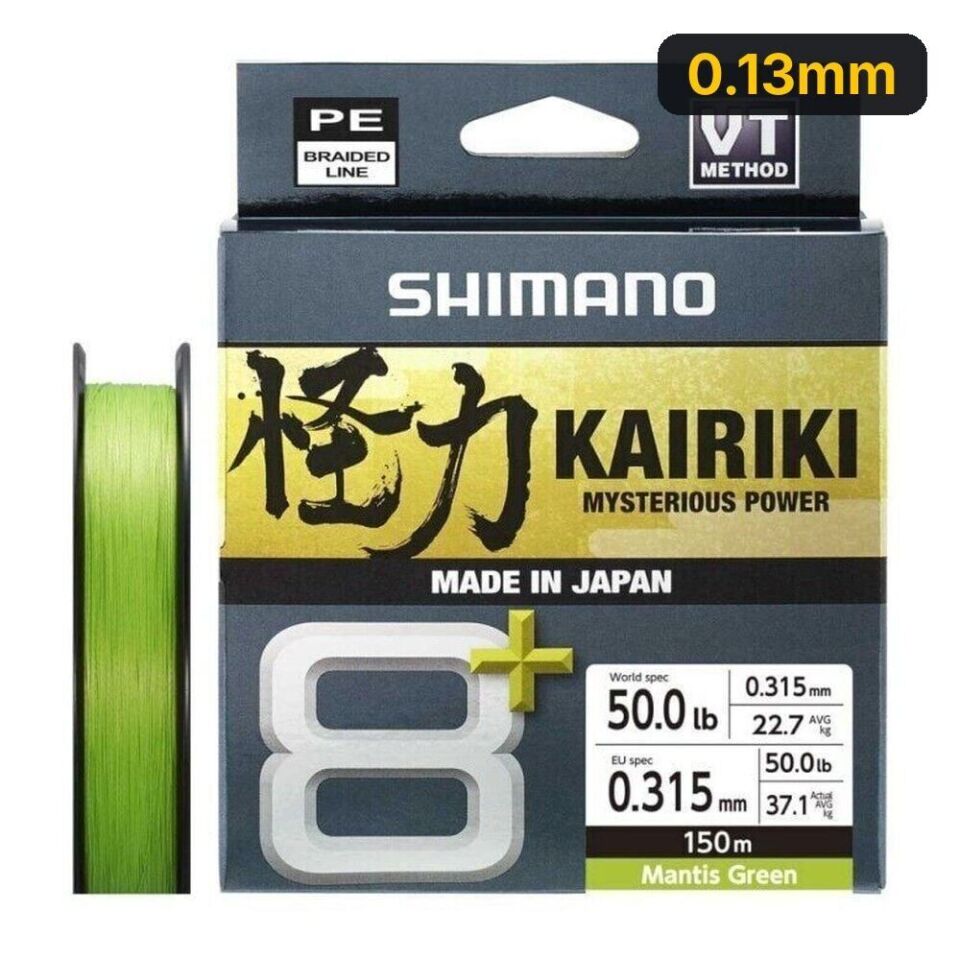Shimano Kairiki 8+ 150m Mantis Green Örgü İp Misina
