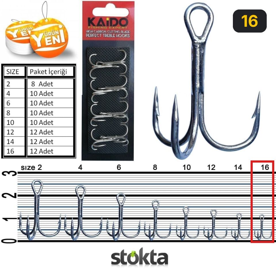 Kaido 9882 Üçlü Çarpma İğne 16