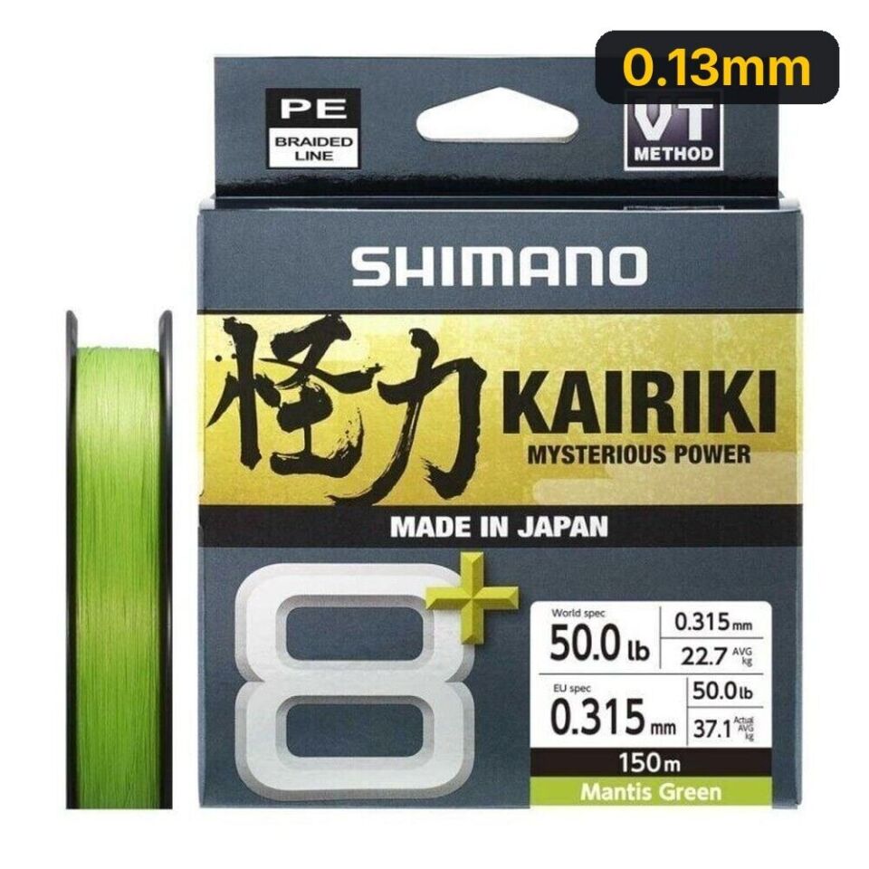 Shimano Kairiki 8+ 150m Mantis Green Örgü İp Misina 0.13mm