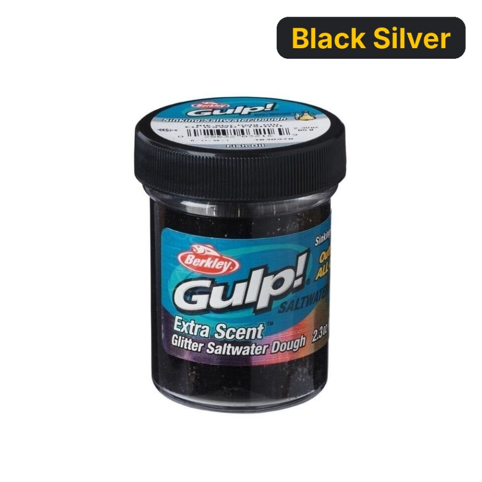 Berkley PowerBait Extra Scent Saltwater  65 gr Hamur Balık Yemi Black Silver