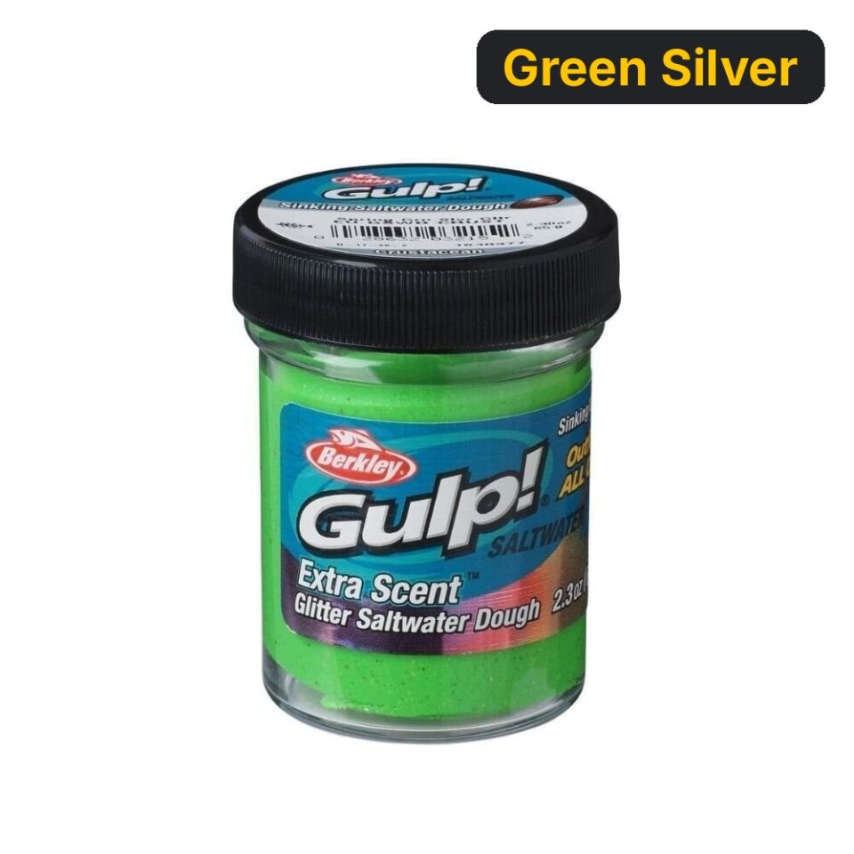 Berkley PowerBait Extra Scent Saltwater  65 gr Hamur Balık Yemi Green Silver