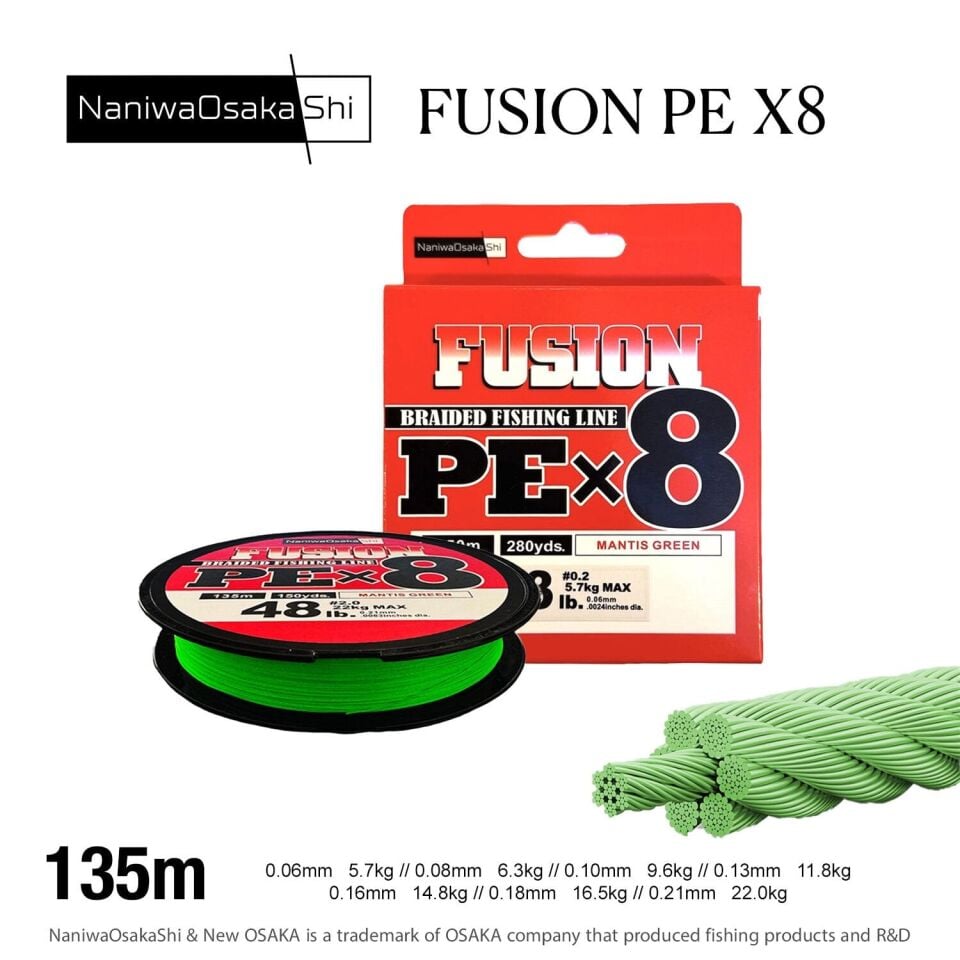 NaniwaOsakaShi Fusion 8X 135MT Mantis Green