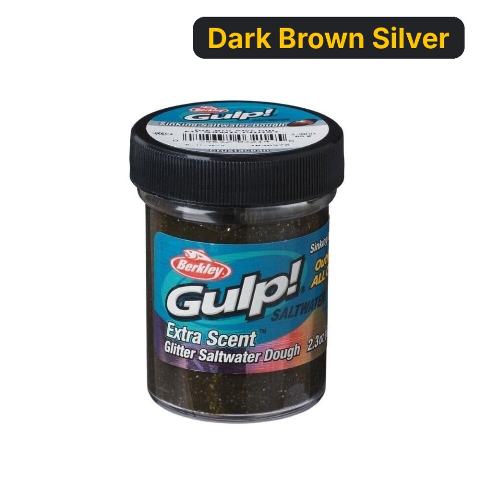 Berkley PowerBait Extra Scent Saltwater  65 gr Hamur Balık Yemi Dark Brown Silver