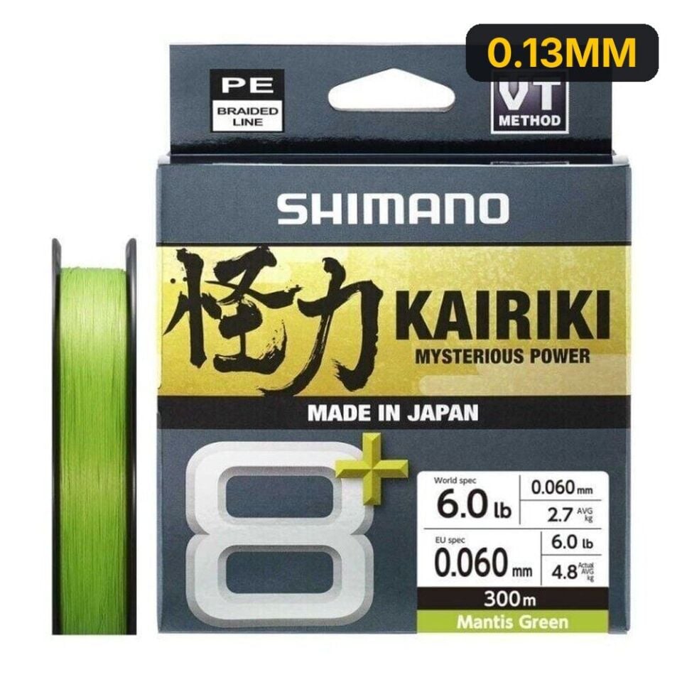 Shimano Kairiki 8+ 300m Mantis Green Örgü İp Misina