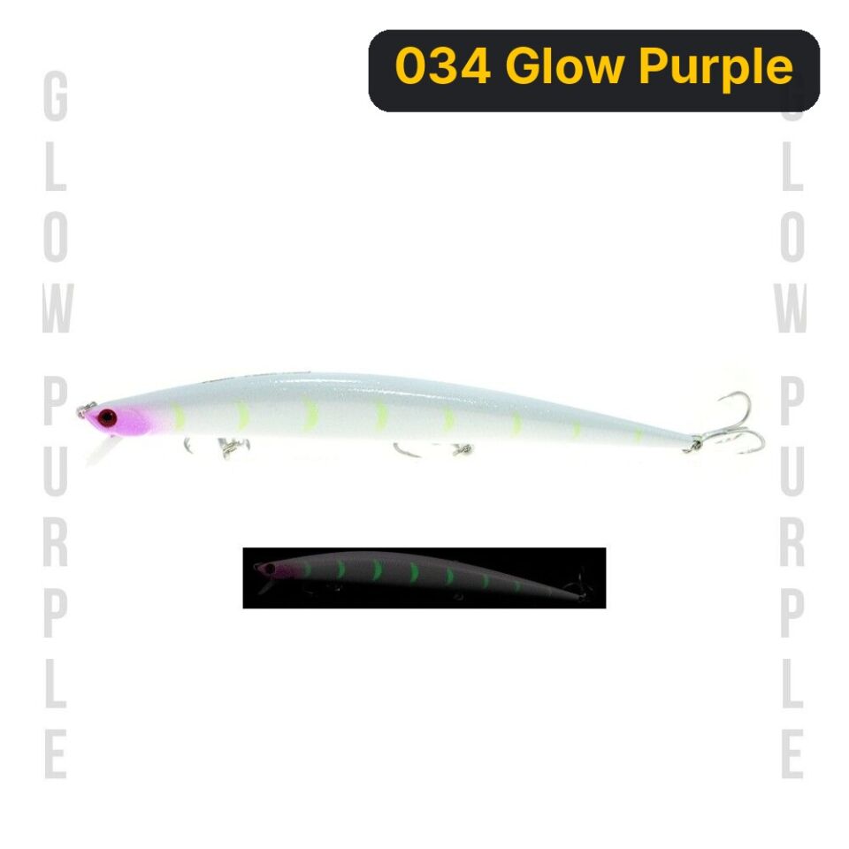 Fujin Flux 175mm 29gr Sinking Maket Balık 034 Glow Purple