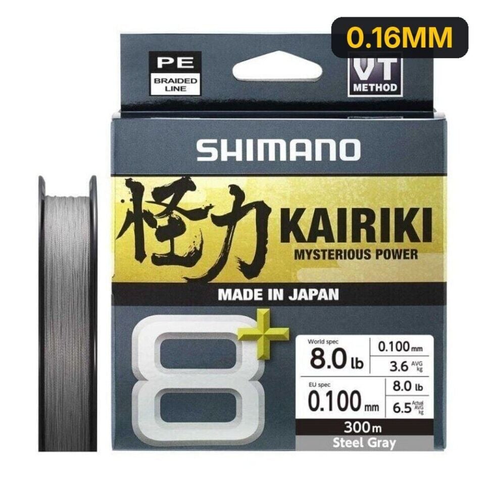 Shimano Kairiki 8+ 300m Grey Örgü İp Misina