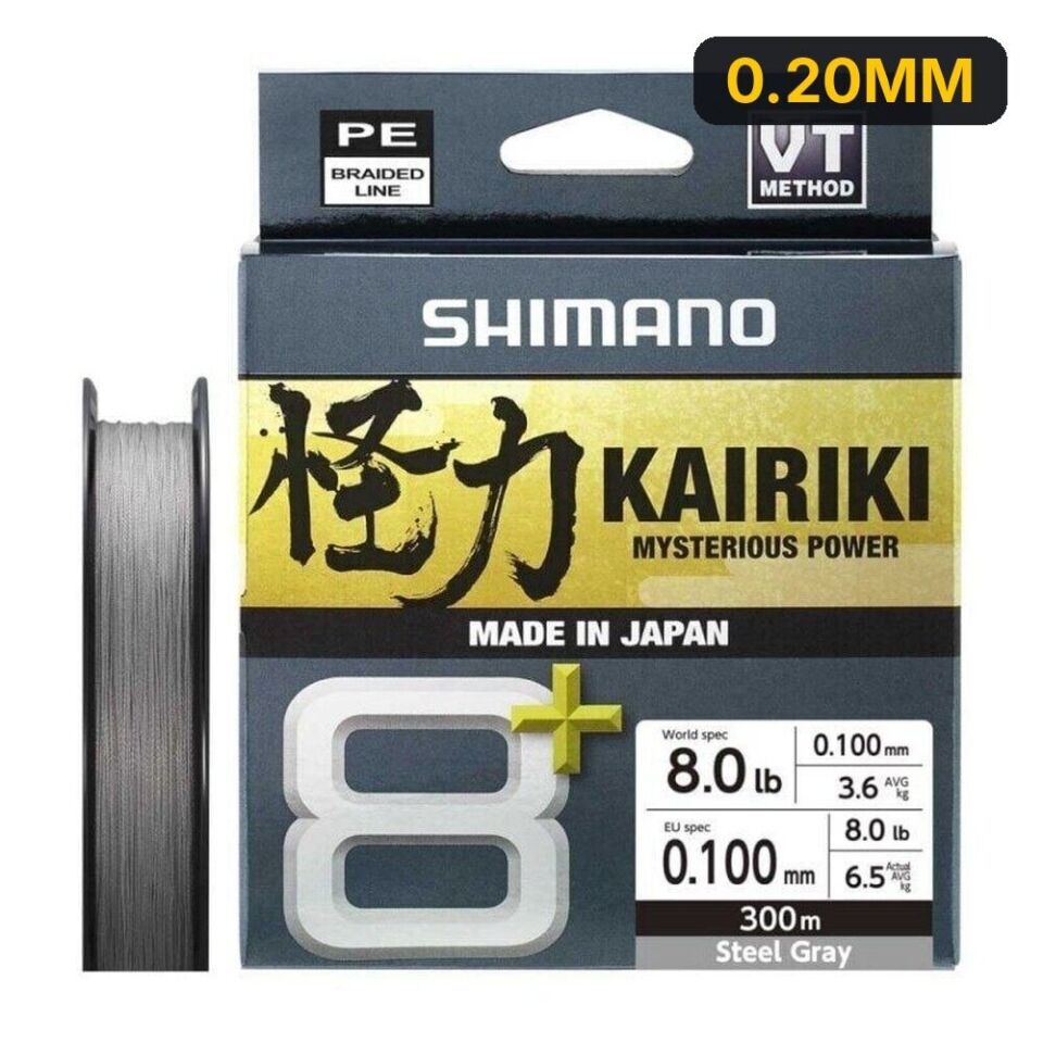 Shimano Kairiki 8+ 300m Grey Örgü İp Misina 0.20MM