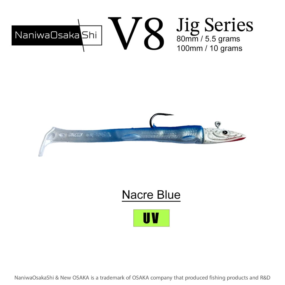 NaniwaOsakaShi V8 Jig Series 100mm 10gr Silikon Yem