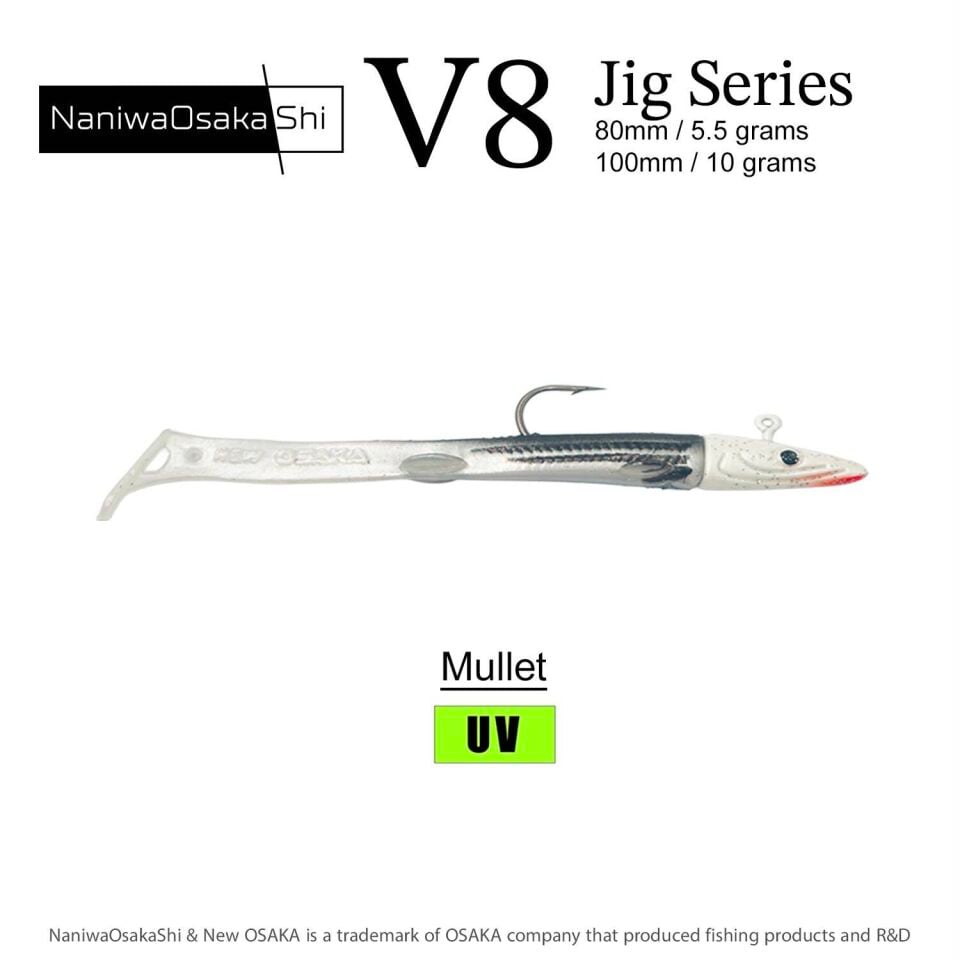 NaniwaOsakaShi V8 Jig Series 100mm 10gr Silikon Yem