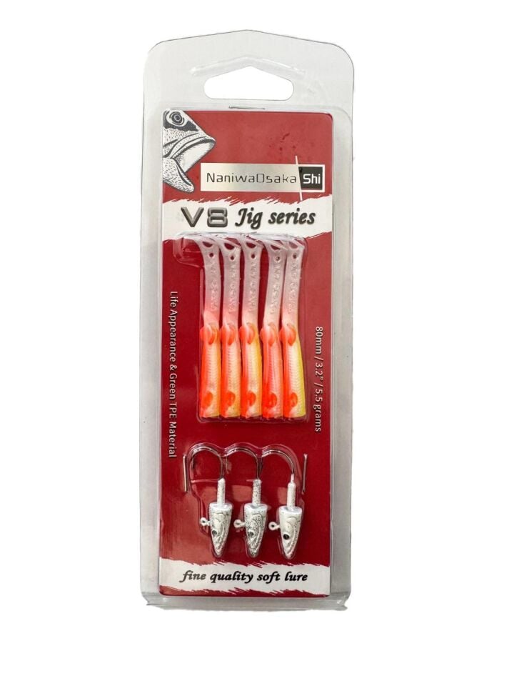 NaniwaOsakaShi V8 Jig Series 100mm 10gr Silikon Yem