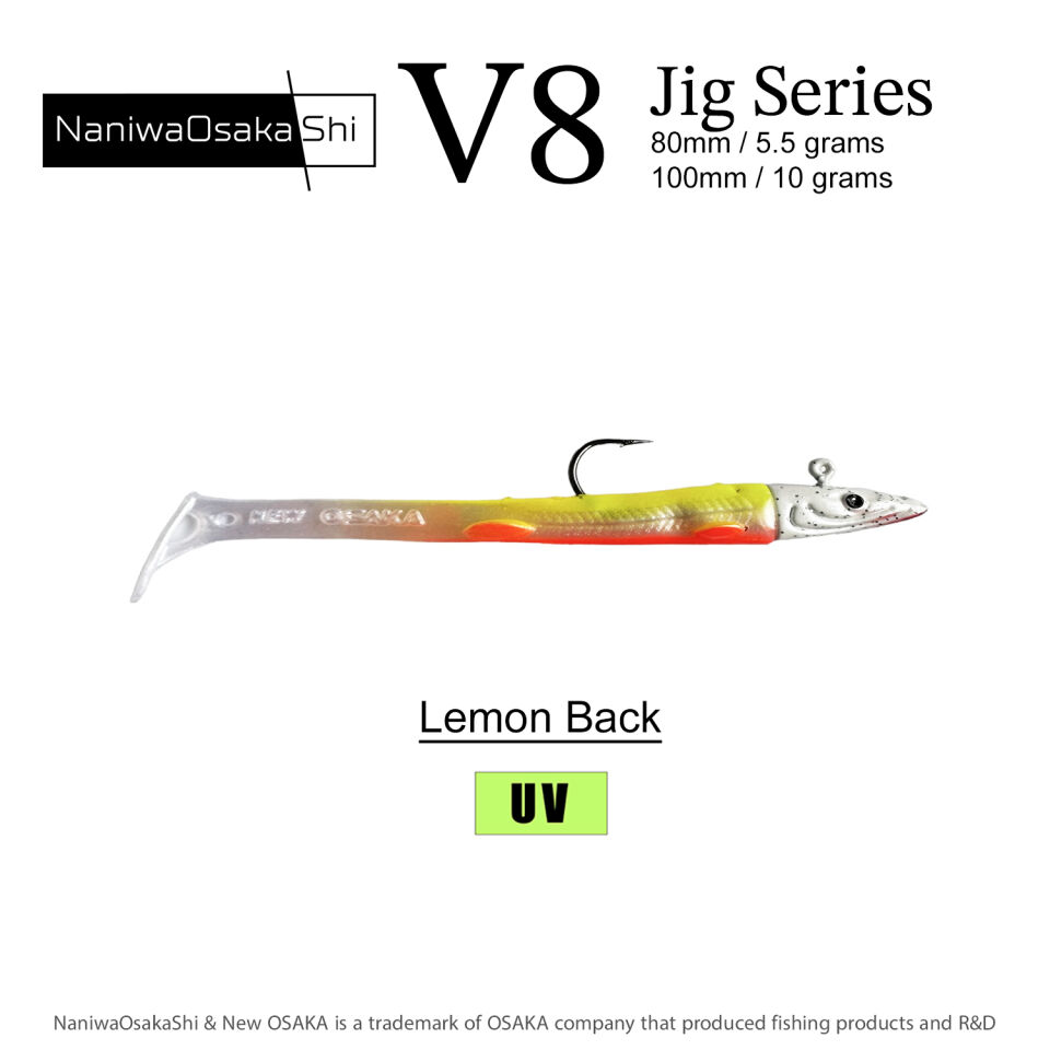 NaniwaOsakaShi V8 Jig Series 100mm 10gr Silikon Yem Lemon Back