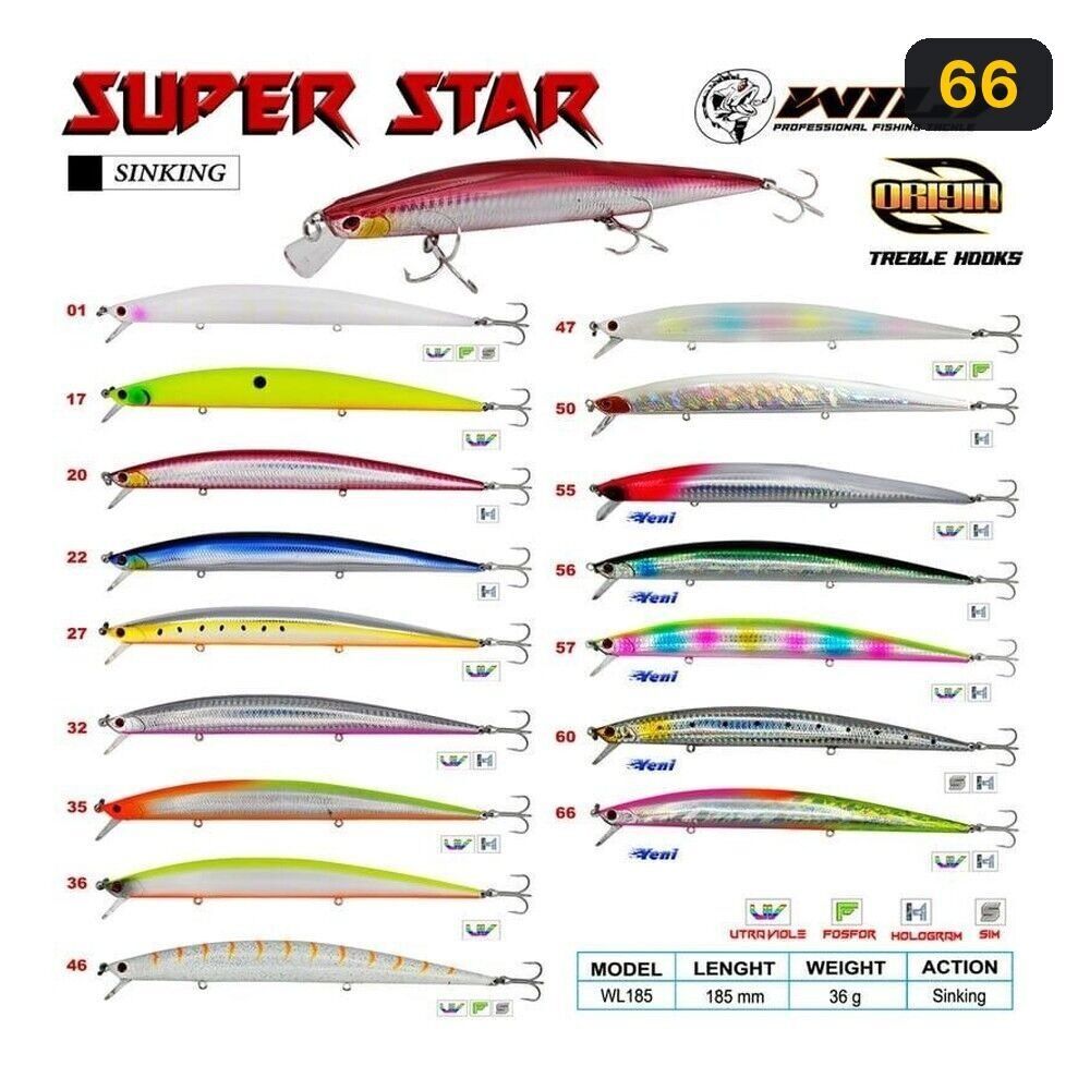 Wily Süperstar 18.5 cm Maket Balık 36 gr (Sinking) 66