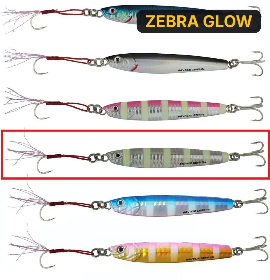 Savage gear 3D Slim Minnow 8gr 5,4 cm Jig Sahte Balık ZEBRA GLOW
