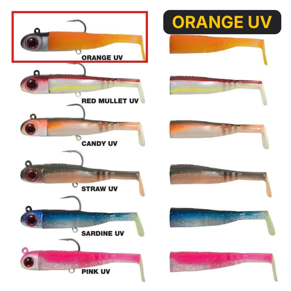 Seabor Lily Shad 125gr 2+1 Silikon Yem ORANGE UV
