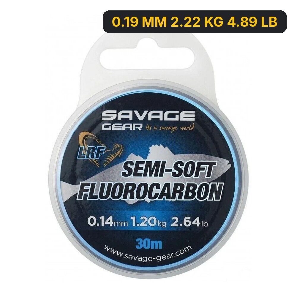 Savage Gear Semi-Soft Fluorocarbon Lrf 30 M Clear 0.19 MM 2.22 KG 4.89 LB