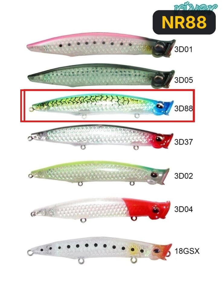River Pop'n Catch 3D 125 12.5cm 19Gr Popper NR88