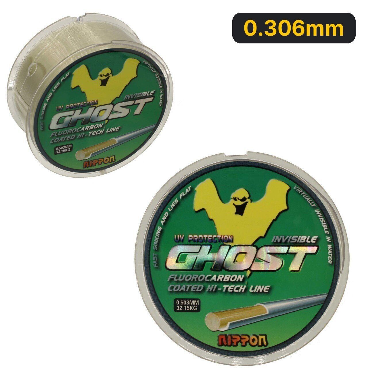 Nippon Ghost 300 mt Fluoro Carbon Coated Misina 0.306mm