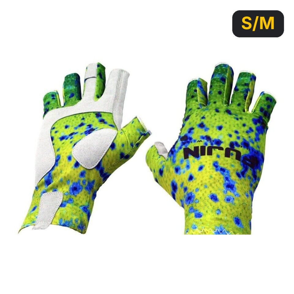 Fujin Sportif Balıkçı Eldiveni Yeşil S/M